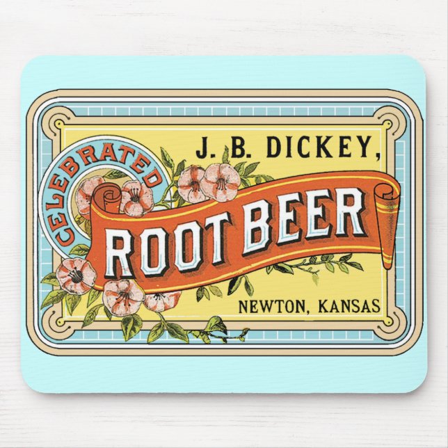 Old Fashioned Rootbeer Label Mousepad (Front)