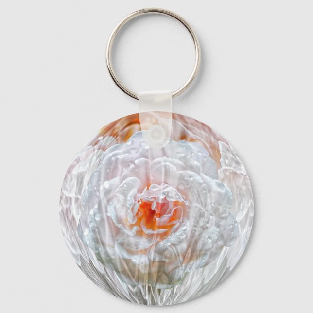 Old Fashioned Rose Globe Keychain (Front)