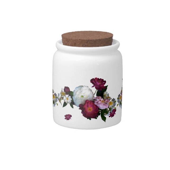 Old Fashioned Roses Candy Jar (Front)