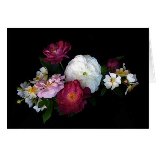 Old Fashioned Roses Cards (Front Horizontal)