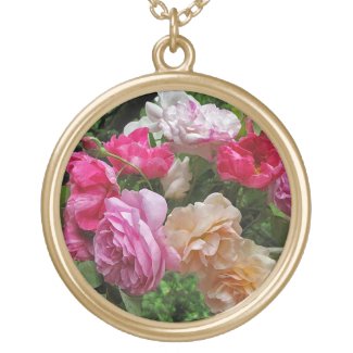 Old Fashioned Roses Gold Plated Necklace