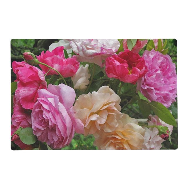 Old Fashioned Roses Laminated Placemat (Front)