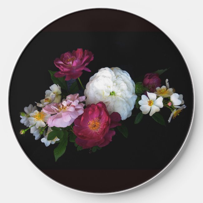 Old Fashioned Roses Wireless Charger