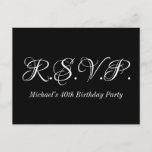 [ Thumbnail: Old Fashioned RSVP Postcard ]