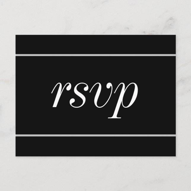 Old Fashioned RSVP Postcard (Front)