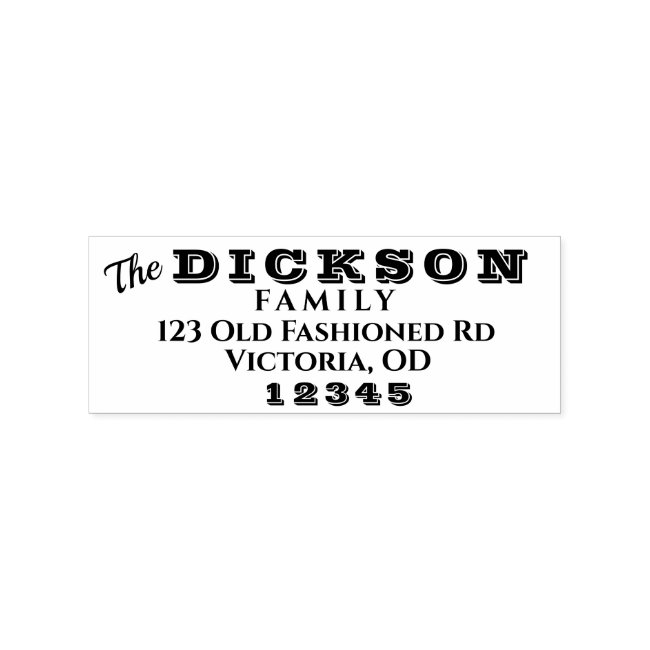 Old Fashioned Rubber Stamp for Return Address