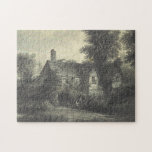 [ Thumbnail: Old Fashioned Rustic House Jigsaw Puzzle ]