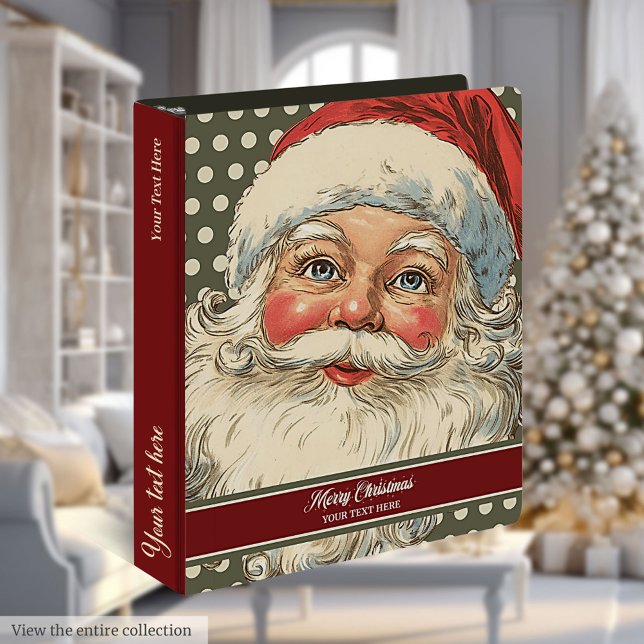 Old Fashioned Santa Card Organizer Binder (Old Fashioned Santa Card Organizer Binder)