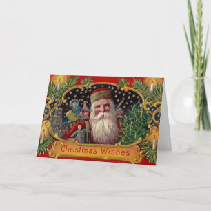 Old Fashioned Santa Christmas Card