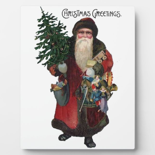 Old Fashioned Santa Claus Plaque (Front)