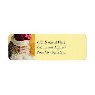 Old Fashioned Santa Claus Vintage Christmas Label