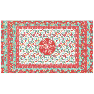 Old Fashioned Scandinavian Retro Snowflake Tablecloth