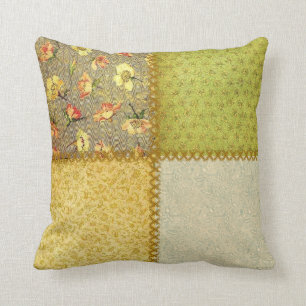Old-Fashioned Scrap Patchwork Pillow
