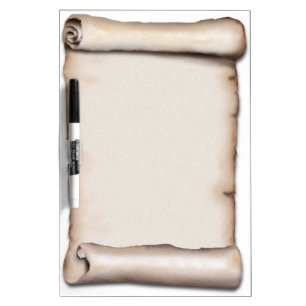 Old fashioned scroll design dry erase board