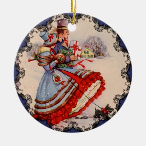Old Fashioned Shopping Christmas Ornament