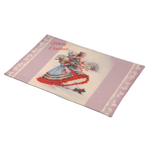 Old Fashioned Shopping Christmas Placemat