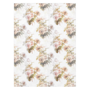 Old fashioned soft rose pink bouquet pattern tablecloth