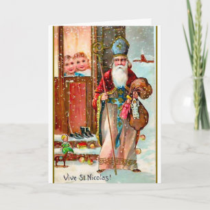 Old-Fashioned St. Nicolas Greeting Card