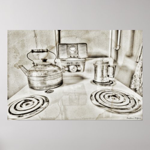 Old Fashioned Stove Top Poster