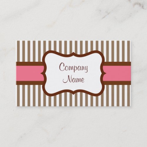 Old Fashioned Striped Business Card