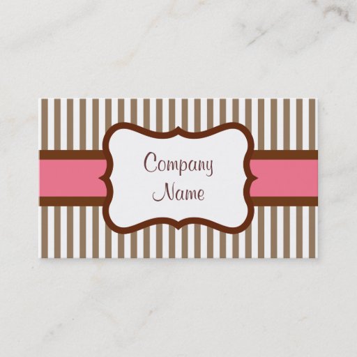 Customizable Old Fashioned Striped Business Card
