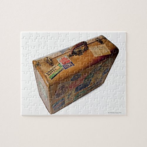 old fashioned suitcase with travel stickers jigsaw puzzle