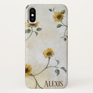 old-fashioned sunflower pattern iPhone x case