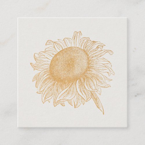 Old Fashioned Sunflower Vintage Flower Art Enclosure Card