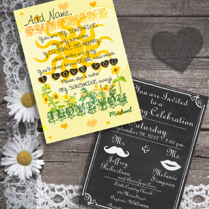 Old Fashioned Sunshine Wedding Invitation