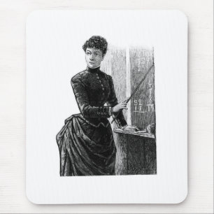 Old Fashioned Teacher One Room Schoolhouse Mouse Pad