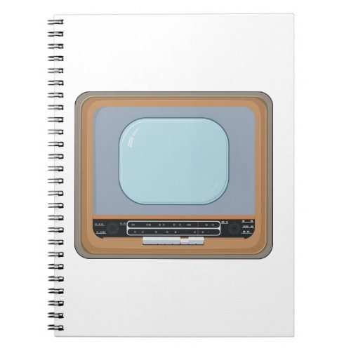 Old Fashioned Television Retro TV Notebook
