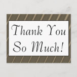 [ Thumbnail: Old Fashioned "Thank You So Much!" Postcard ]
