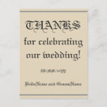 [ Thumbnail: Old Fashioned "Thanks" Postcard ]