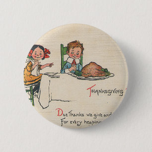 old fashioned thanksgiving button