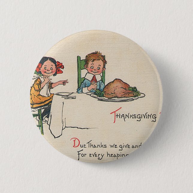 old fashioned thanksgiving button (Front)