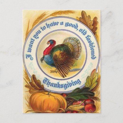 Old Fashioned Thanksgiving Postcard