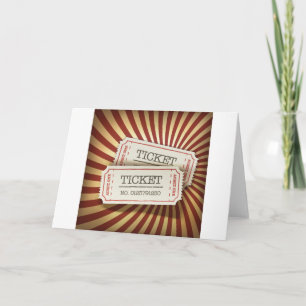 Old Fashioned Ticket Stub Carnival Theme Card