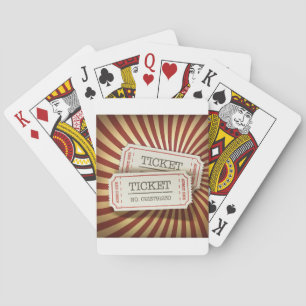 Old Fashioned Ticket Stub Carnival Theme Poker Cards