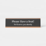 [ Thumbnail: Old Fashioned & Traditional "Please Have a Seat!" Desk Name Plate ]