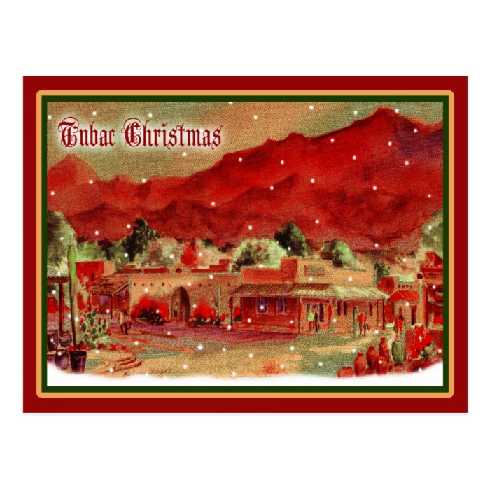 Old Fashioned Tubac Christmas  Postcard