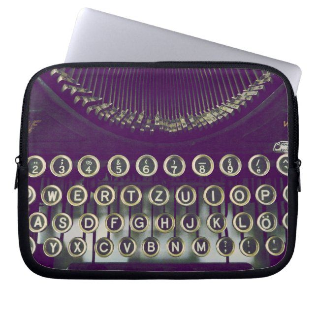 old fashioned typewriter laptop sleeve (Front)