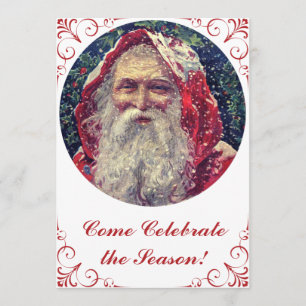 Old-fashioned Victorian Saint Nicholas Invitation