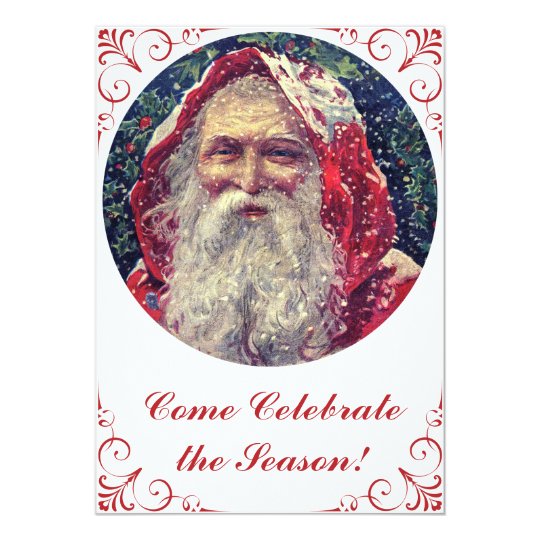 Oldfashioned Victorian Saint Nicholas Invitation
