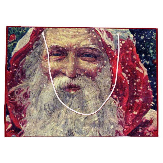 Old-fashioned Victorian Saint Nicholas Large Gift Bag (Back)