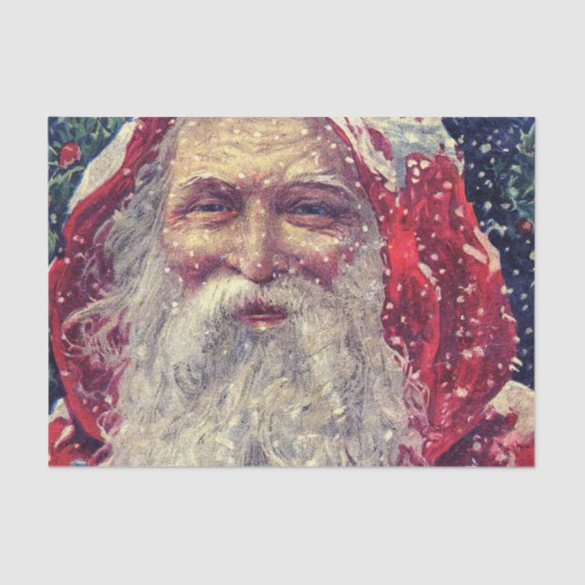 Old-fashioned Victorian Saint Nicholas Tissue Paper (Front)