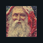 Old-fashioned Victorian Saint Nicholas Wood Wall Art<br><div class="desc">This gorgeous design features a colorful Victorian Santa,  smiling out through the snow. Perfect for a Christmas stocking stuffer!</div>