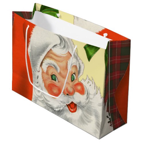 Old Fashioned Victorian Santa Claus Christmas Large Gift Bag