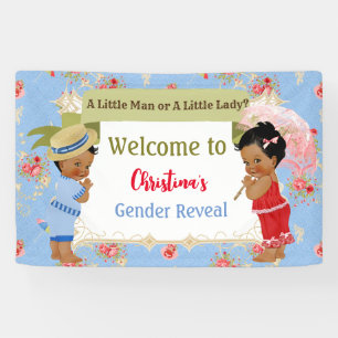 Old Fashioned Victorian Summer Gender Reveal Banner