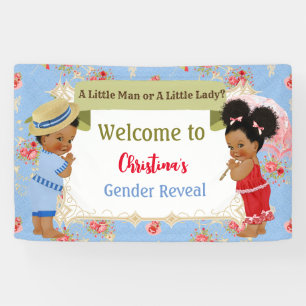 Old Fashioned Victorian Summer Gender Reveal Banner