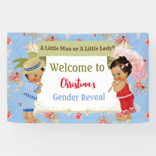 Old Fashioned Victorian Summer Gender Reveal  Banner